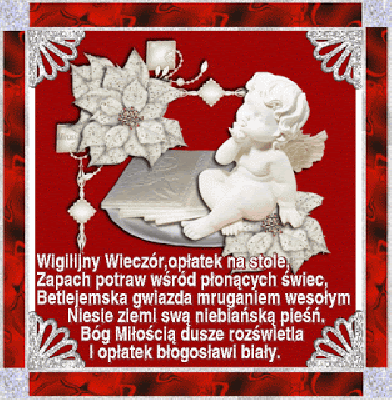 Wigilijny wieczór, opłatek na stole. Zapach potraw